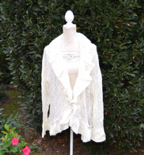 Pull gilet veste femme blanc effet mohair  taille 54 56 bon prix selection