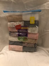 Hanes Girls Tagless Super soft Cotton Hipster Underwear 14 Pack Size 8 SKU 323