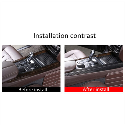 Fibra de carbono real para BMW X5 F15 X6 F16 2015-2018 borde de tira de consola central del automóvil - Imagen 11 de 13