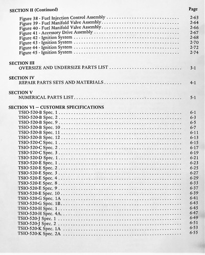 Catálogo de piezas ilustradas de motor de avión Continental motores TSIO-520, 1972 - Imagen 4 de 7