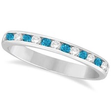 0.4cttw Diamond Topaz Semi-Eternity Ring 14k White Gold Certified New MSRP 2099