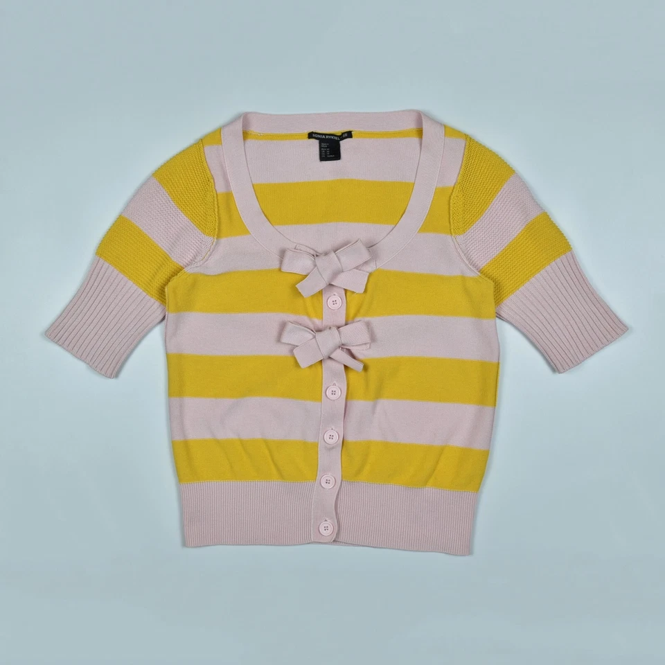 Cárdigan corto tejido a rayas suéter lazo SONIA RYKIEL x H&M para mujer talla XS Foto 2 de 4