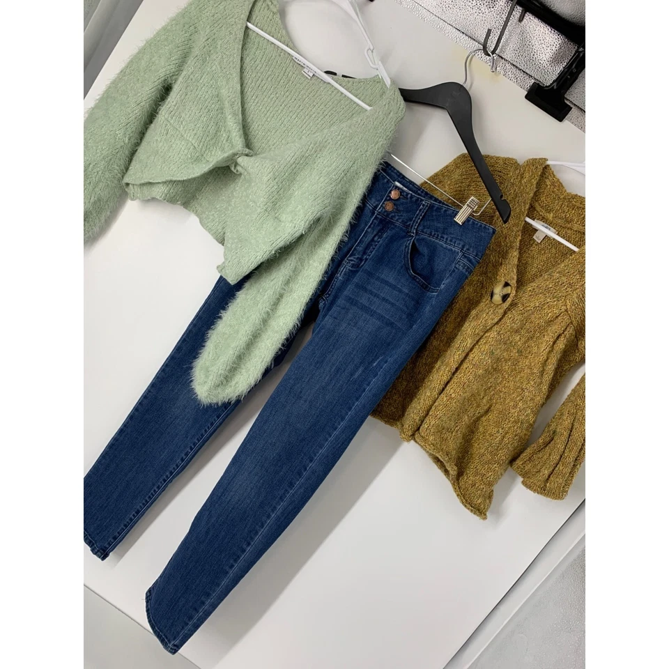 Mujer Lote de 3 C’est Toi Jeans Talla 11+2 Suéteres Grandes 5671 Crop Foto 2 de 4