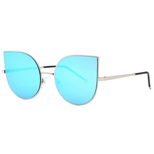 Swarovski SK139 Silver Blue Sunglasses 16X SW139 Round Metal 54-21