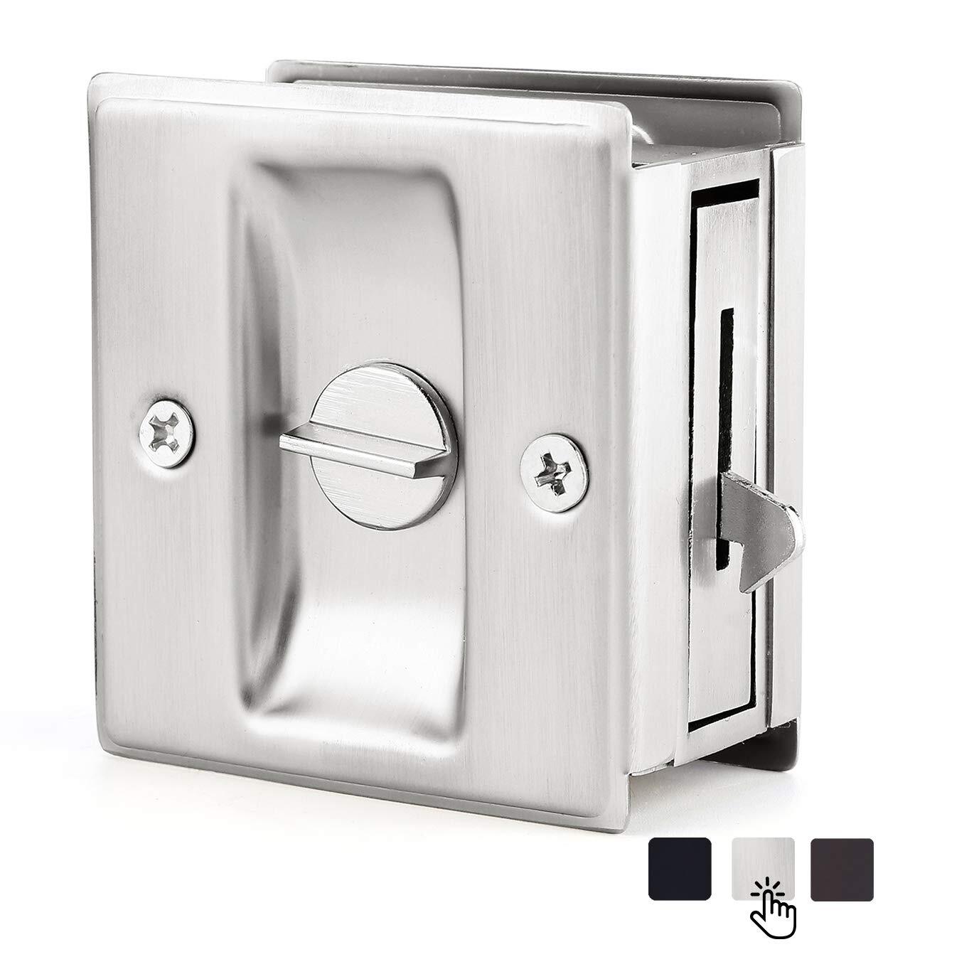 Privacy Pocket Door Lock Hardware with Pull - Replace Old Or Damaged Sliding ...