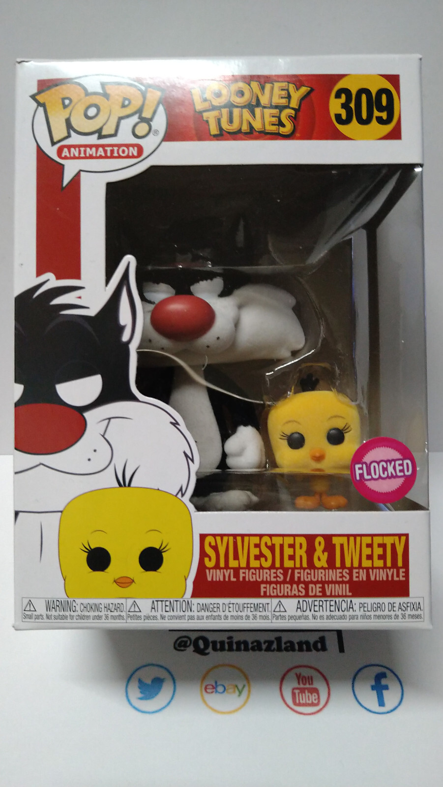 En Oferta Funko Pop! Looney Tunes N° 309 Sylverter &Amp; Tweety Flocked Special E (F21)