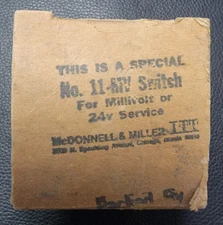 BRAND NEW McDonnell & Miller No. 11-MV Switch Boiler Water Lever Control