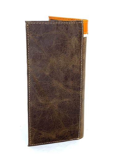 Western PU Leather Wallet Bull Rider Concho Rodeo Bifold Checkbook Coffee 7.5'' - Picture 3 of 6