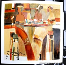 Yuri Tremler  "Cocktail I" Serigraph on Paper Signed Edition 391 /490 Surrealism