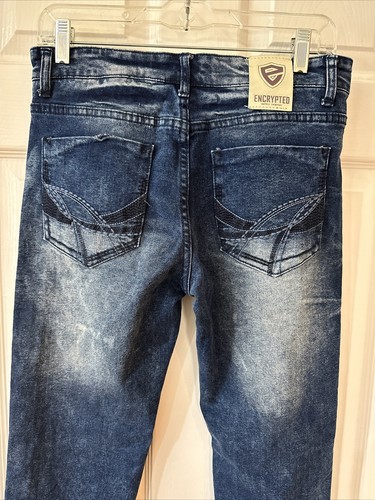 Encrypted Supply Company Youth/Boys Size 14 Jeans Medium/Dark Wash EUC - Picture 4 of 6