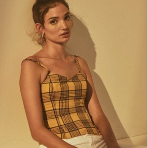 plaid bustier top
