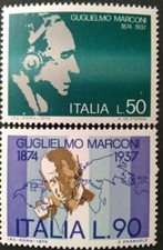 ITALY 1974 2v. MNH** Guglielmo Marconi - Mi: IT 1438-1439 complete series