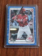 QUIN COTTON #'d /150 - 2020 Bowman Draft BLUE Prospect Rookie #BD-104 - REDS