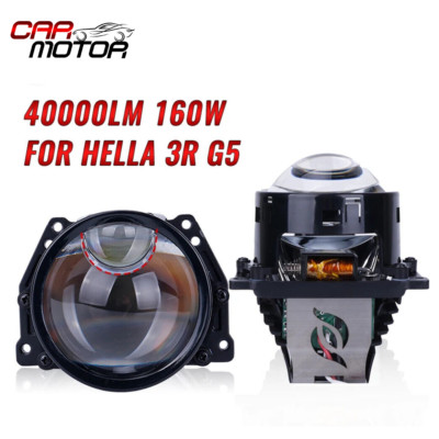 Bi LED Projector Lenses For Headlight Hella 3R G5 Auto Lamp 160W 6000K 3 Inch
