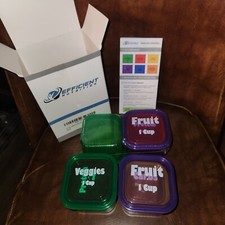 EFFICIENT NUTRITION Portion Control Containers 14 pc Complete Kit Bonus Guide