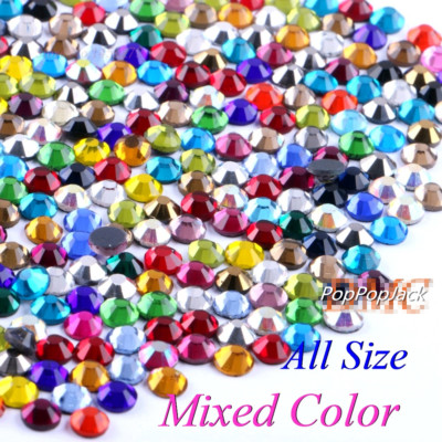 3mm 4mm 5mm Round Flatback Crystal Rhinestone Non Hot Fix Glue on 2026 NEW