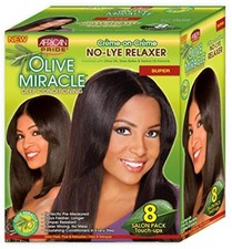 Miracle Deep Conditioning No Lye Relaxer African Pride Super Kit 8 Count