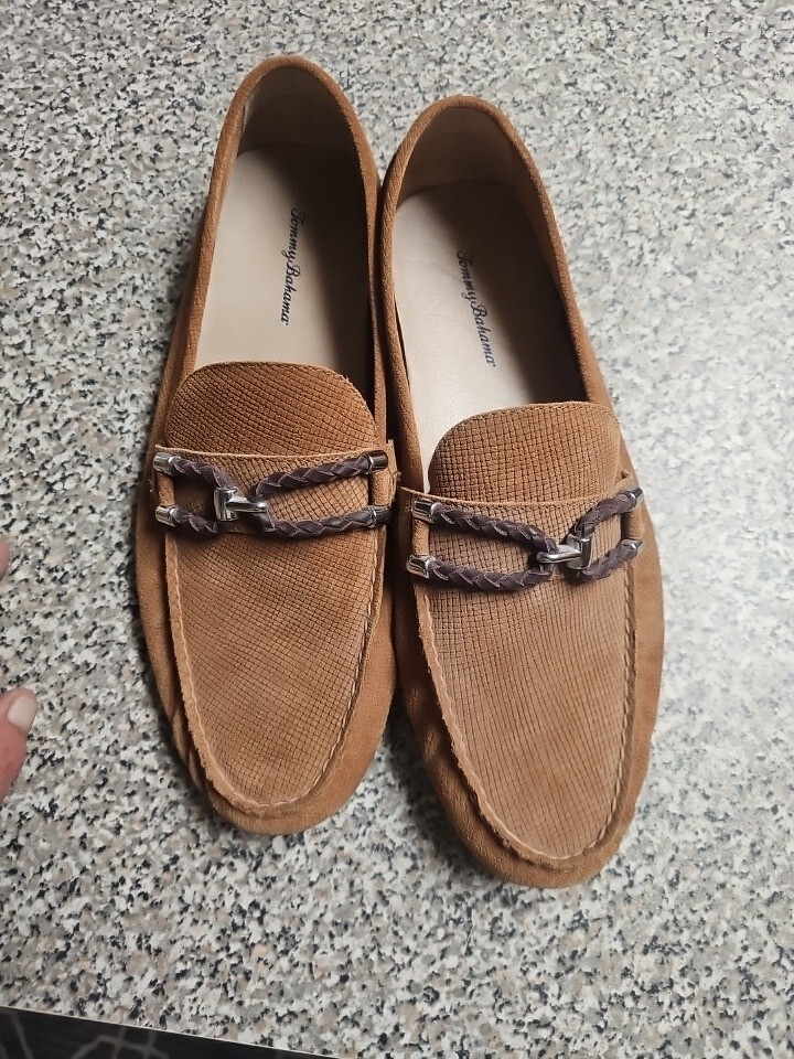 Tommy Bahama Brown Leather Slip-On Loafers, Size 11.5M Tommy Bahama Brown Leather Loafers Men main image 2