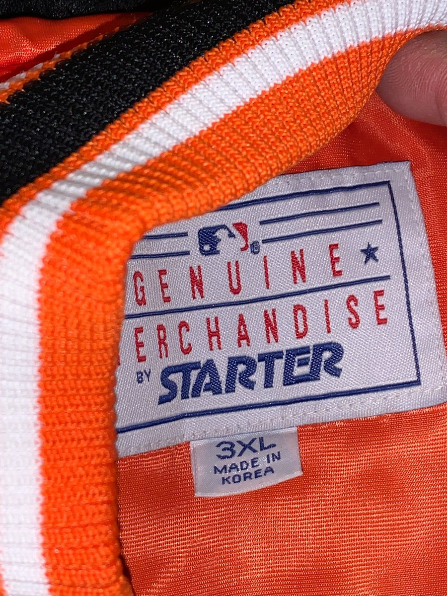 VINTAGE STARTER BALTIMORE ORIOLES JACKET ORANGE SIZE 3XL VINTAGE STARTER BALTIMORE ORIOLES JACKET ORANGE SIZE 3XL