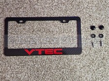 Vtec Red New I Cf Printed Pattern Black Aluminum License Plate Frame Vtec Red New I Cf Printed Pattern Black Aluminum License Plate Frame