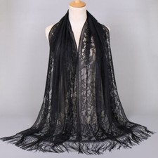Lace Veil Hijabs Scarf Plain Scarves Muslim Head Wraps Headscarves Women Hijab