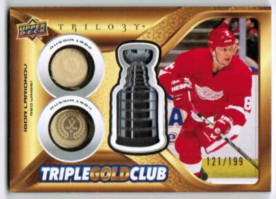 23/24 2023 UPPER DECK TRILOGY IGOR LARIONOV TGC-2 TRIPLE GOLD CLUB /199 DETROIT
