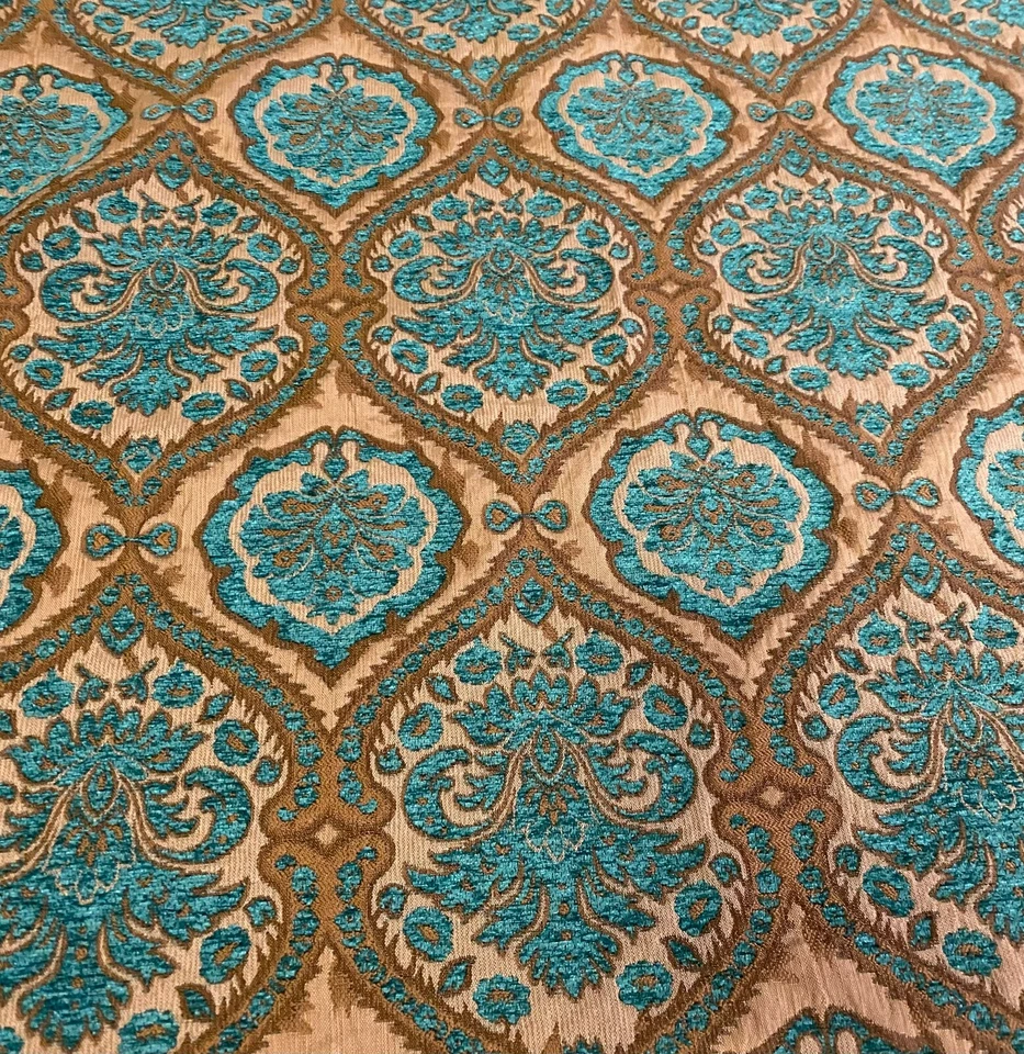 Chenille Upholstery Marina Morocco Damask Drapery home fabric by yard 54" Wide - Image 3 of 3