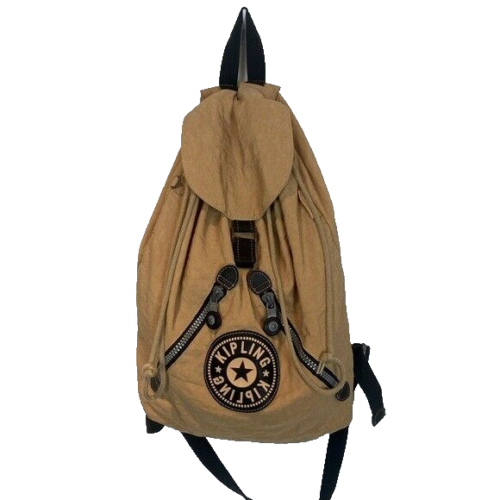 Kipling Backpack Downstring Nylon Color Yellow - Picture 1 of 12