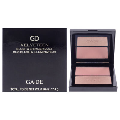 Velveteen Blush and Shimmer Duet - 50 Rose and Glow by GA-DE for Women - 0.26 oz
