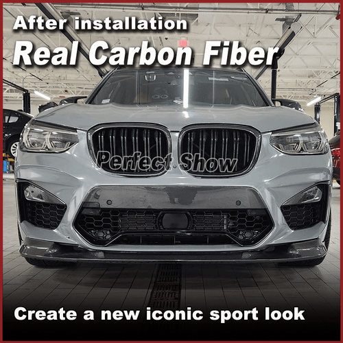 Carbon Frontlippe Front Stoßstangen Spoiler Für BMW X3 M F97 X4 M F98 2018-2023 - Picture 4 of 13