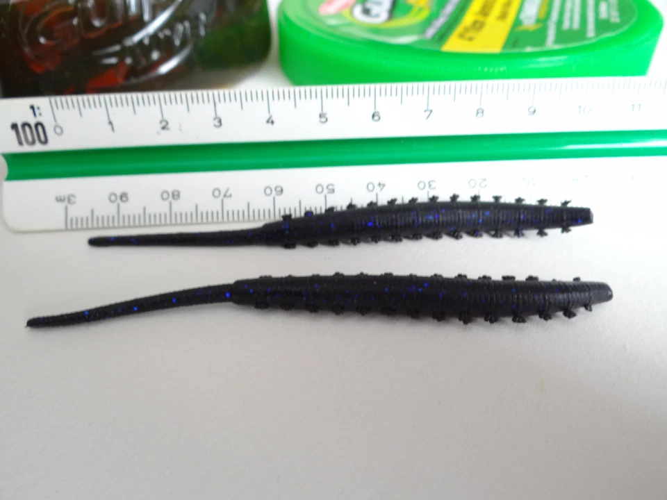 Berkley Gulp Alive Arenicola Wattwurm  10cm black blue fleck 38 St.(0,66Eur/St.) - Bild 3 von 4