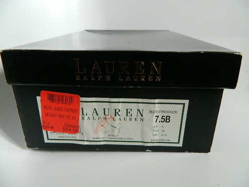 Women's Ralph Lauren Brinly Burgundy Snakeskin/Suede 3.75” Heel Shoes, Size 7.5M - Picture 12 of 12