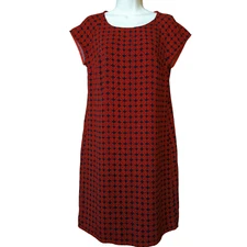 Merona Women's Small Short Sleeve Geometric Print Shift Dress Casual Office