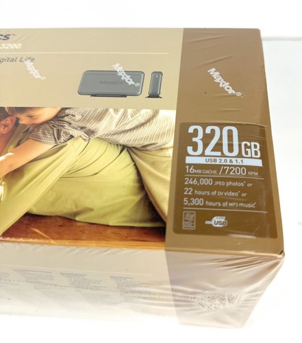 Maxtor Basics 320GB Personal storage 3200 16MB Cache/7200 RPM USB 2.0 New Sealed - Picture 5 of 5