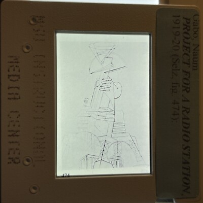 Naum Gabo ''Project For Radio Station  Russian Kinetic Art 35mm Slide