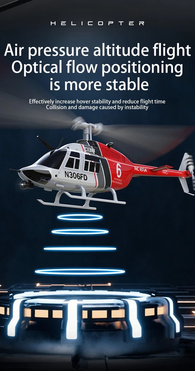 RC ERA C138 Bell 206 1:33 6CH Barometer Fixed Height 3D