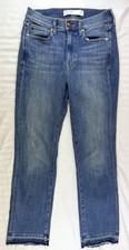 AYR The Rocker Straight Legs Raw Hem Jeans Size 28 Medium Wash