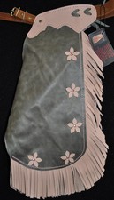 Custom Made Leather Kid's Chinks/Pink Rhinestone Kid's Chaps/Made in USA
