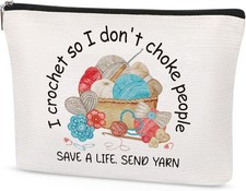 Makeup Bag for Crochet Lovers - Funny Gift for Knitters 
