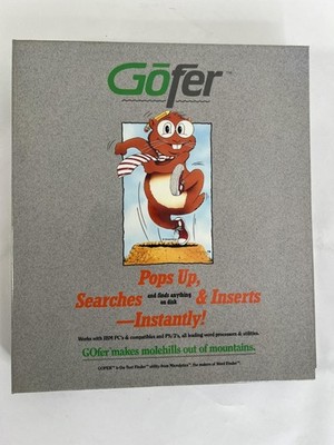 Vintage GOfer Text Finder Microlytics IBM DOS 5.25'' Utility Software 1987