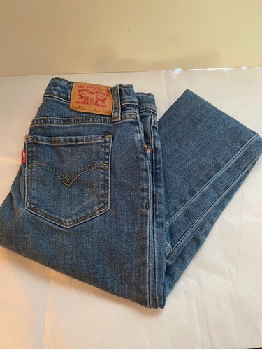 Girls 501 Levi Strauss Sz 10 Reg Button Fly Blue Jeans - Picture 2 of 6
