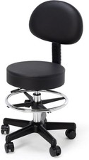 Drafting Chair with Back Adjustable Spa Bar Rolling Stool Multi-Purpose Office
