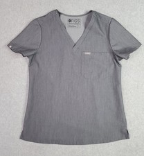 Figs Catarina Scrub Top Shirt One Pocket Women's Size Small S Gray