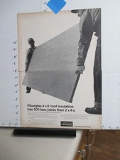 magazine ad 1970 OWENS Corning Fiberglas roof insulation Toledo OH 