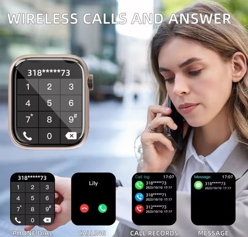 Smartwatch dla mężczyzn kobiet (wykonuj / odbieraj połączenia) Pulsometr Fitness Tracker - Zdjęcie 5 z 8