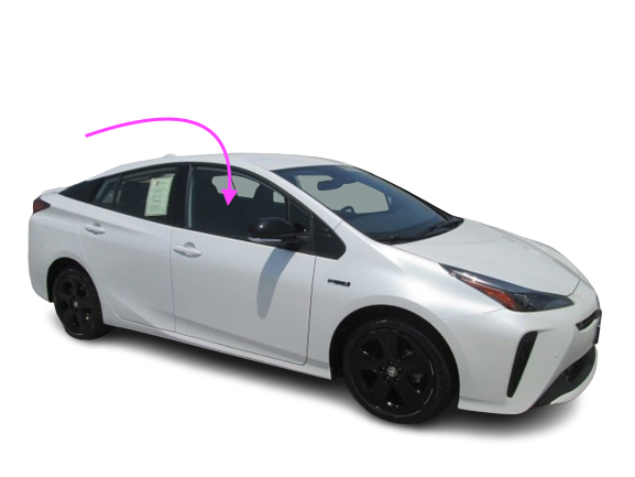 Fits 2016-2022 Toyota Prius Front Right Passenger Side Door Glass