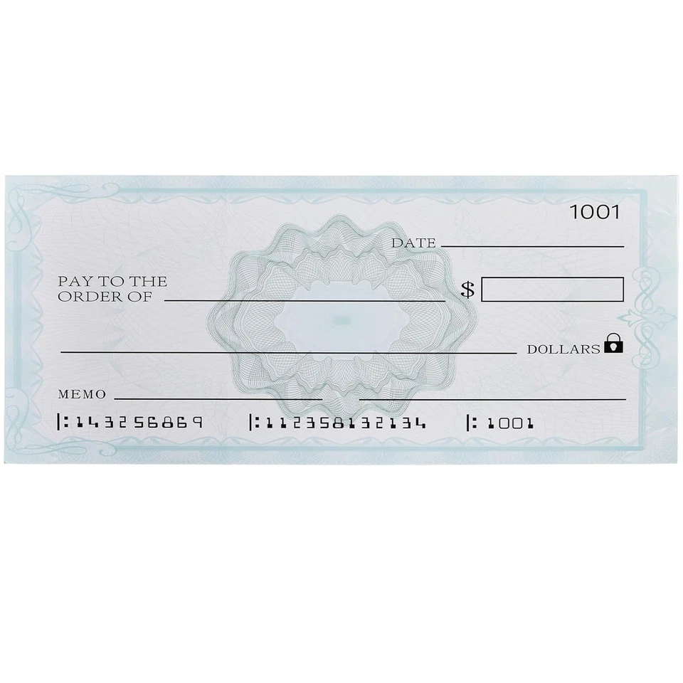 Гигантский чек на презентации, награды, призы, сбор средств упаковка 2 шт., 32 x 13,5 дюйма - Изображение 4 из 4