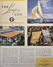 Dow Chemical Co Canvas Awnings Sails Tents Tarpaulins Dowicide Print Ad 1939