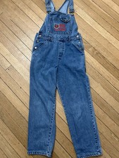 Vintage Rachel’s Kids Size 12 American Flag Overalls Stars And Stripes Denim