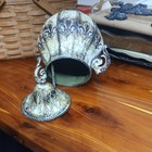 Vintage Distressed 11"H Metal Decorative Ginger Jar with Chained Lid — photo 3